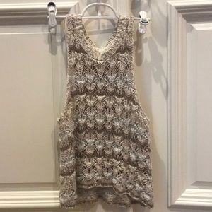 Sleeveless crocheted tank top